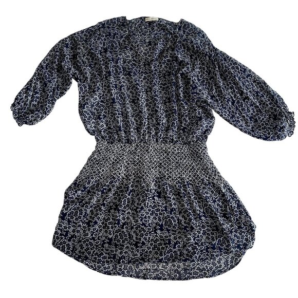 Ulla Johnson Samira Bleu White Floral 100% Silk Mini Dress Women's